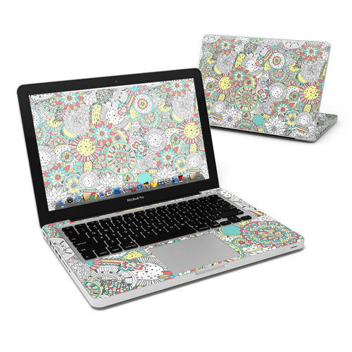 DecalGirl MBP13-FADED Apple MacBook Pro 13 in. Skin - Faded Floral