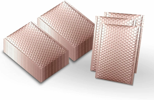Rose Gold Bubble Mailers Pack of 300 Bubble Poly Mailers 5 x 9 Rose