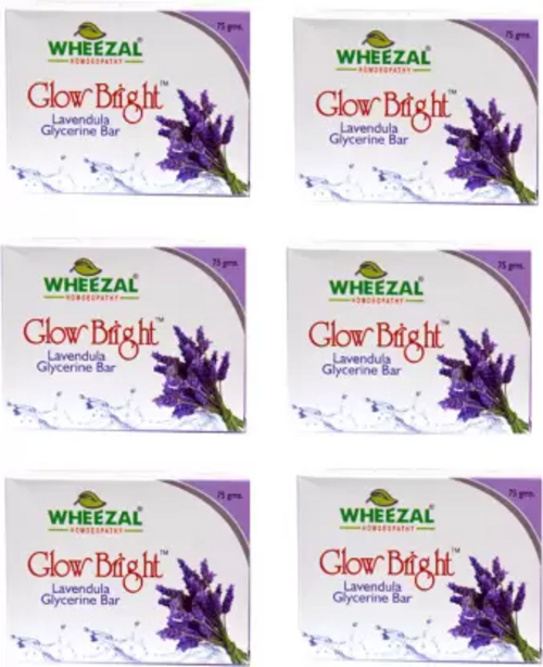 GLOW BRIGHT LAVENDULA GLYCERINE BAR-PACK OF 6  (6 x 75 g)
