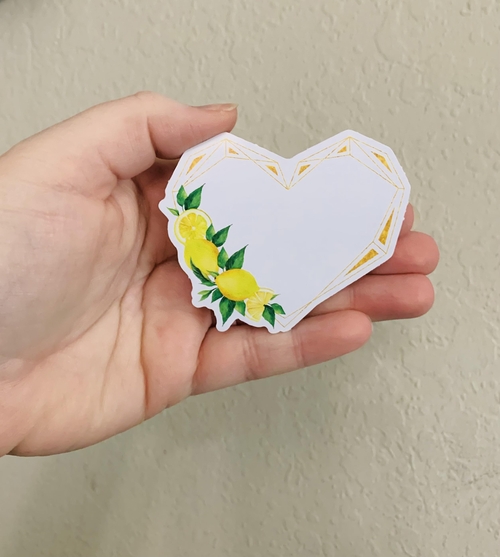 Lemon Heart- Lemon Sticker/Magnet