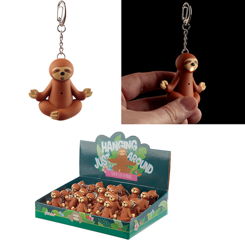 Light and Sound Sloth Keyring