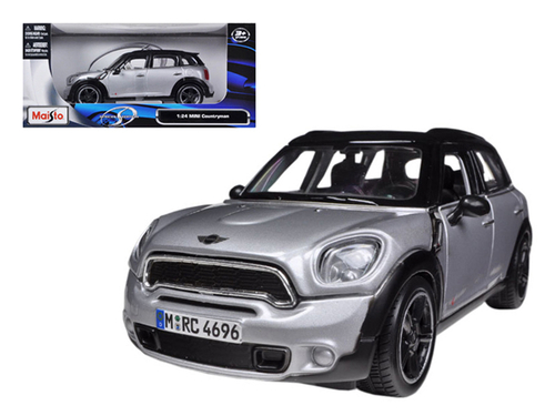 Mini Cooper Countryman Silver with Black Top 1/24 Diecast Model Car by