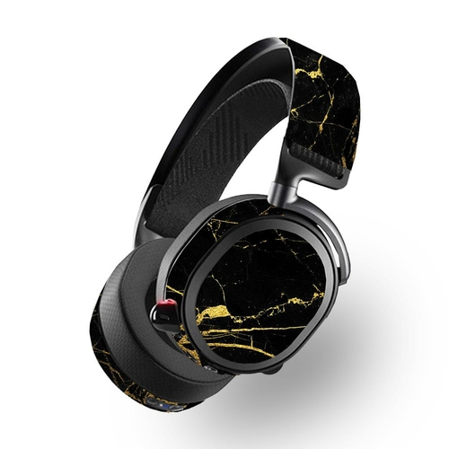 MightySkins SSARPR-Black Gold Marble Skin for Steelseries Arctis Pro W