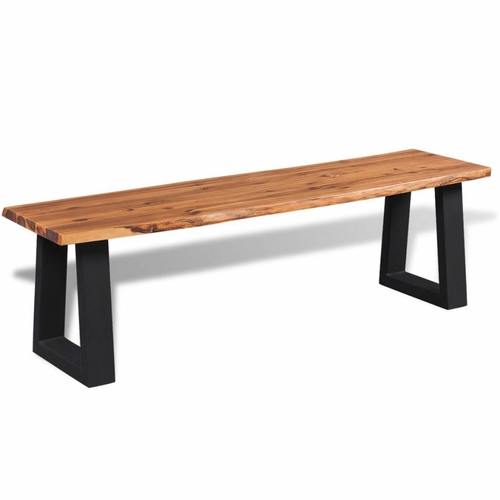 Solid Acacia Wood Bench 63"