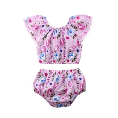 Toddler Baby Kids Girls Summer Floral Outfits