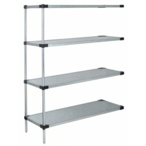 4-Shelf, Galvanized Steel Solid Shelving Add-On Unit - 21 x 60 x 8