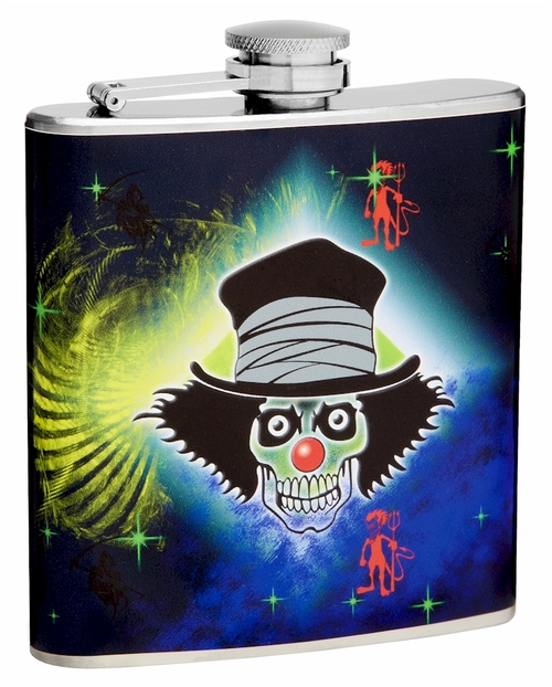 The Evil Clown 6oz Hip Flask - F6TFMEC1