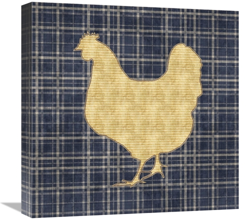 Global Gallery GCS-453828-1818-142 18 x 18 in. Country Style Hen Art P