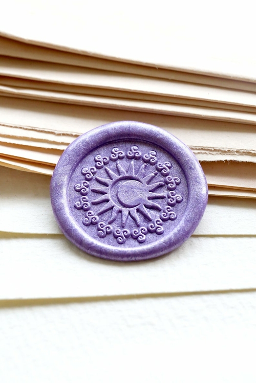 Sun and moon Wax Seal Stamp /wax seal Stamp kit /Custom Sealing 