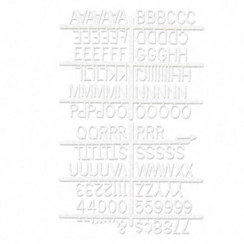 Quartet F-1 Character Sets- Pin- White- 1&quot;h- 128/Set