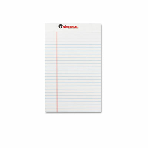 Universal 46300 Perforated Edge Writing Pad- Jr. Legal Rule- 5 x 8- Wh