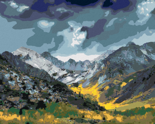 Zuty - Paint by Numbers - CLOUDS OVER THE MOUNTAINS (DENNIS FRATES),