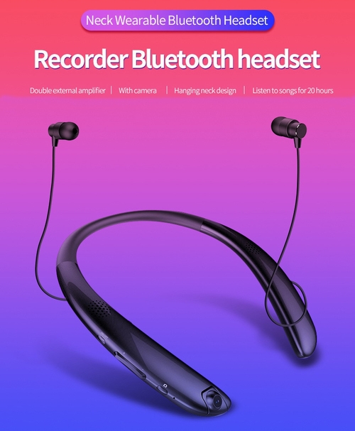 Bluetooth Headphones Stereo Sports Retractable