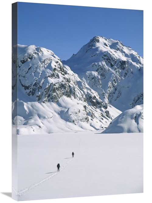 Global Gallery GCS-453407-2030-142 20 x 30 in. Skiers Cross Frozen Lak