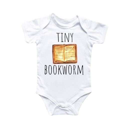 Main bookworm reader - Baby Boy Girl Clothes Infant Bodysuit Funny Cute image
