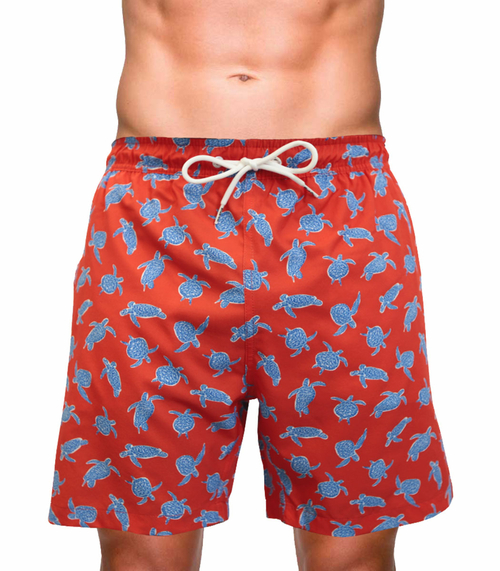 Main Bluefin USA SWGRA032-CO-2X Turtle Swim Short, Coral - 2XL image