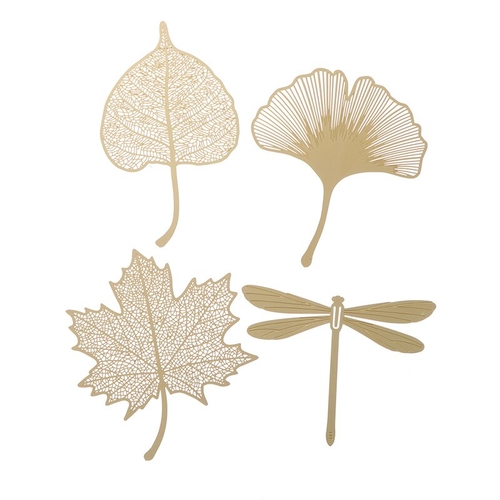 Creative Retro Golden Sycamore Leaves Metal