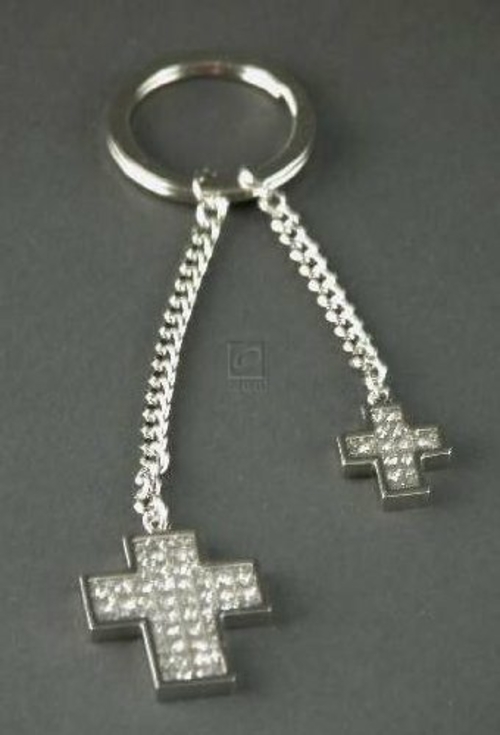 Creative Gifts International 003960 Glitter Galore Double Cross Key Ch