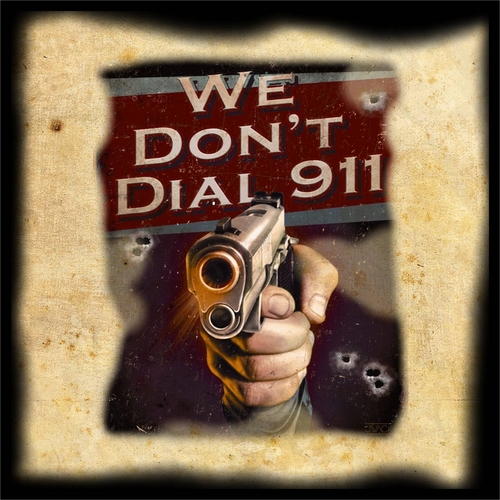 3 Inch Cloth Patch We Do not Dial 911 - New Gun Rule