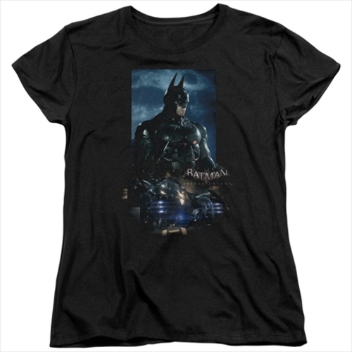 Batman Arkham Knight-Batmobile - Short Sleeve Womens Tee Tee, Blac