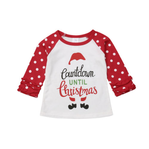 Toddler Baby Kid Girl Christmas Long Sleeve Tops