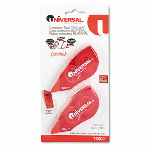 Universal 75602 Correction Tape  Non-Refillable  1/6   x 394    Two pe