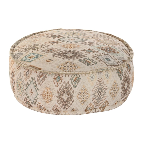 Cushion DKD Home Decor Floor Beige Polyester Cotton (60 x 60 x 27 cm)