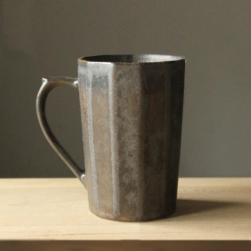 Handmade Multi-faceted Gilt Coffee Mug