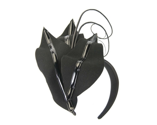 Black felt winter fascinator