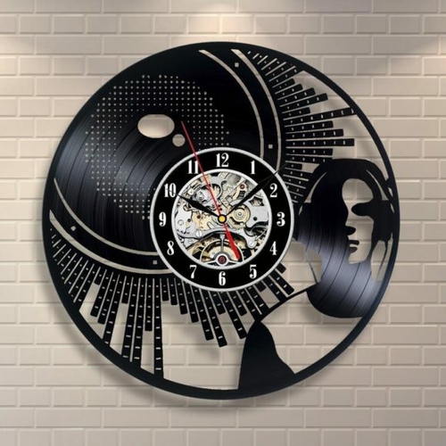 DJ CLUB DESIGN HANDMADE VINYL RECORD WALL CLOCK FAN GIFT