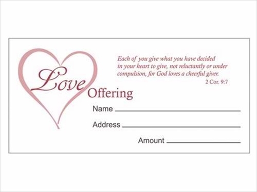 Swanson Christian Supply 133826 Offering Env Love Offering 2Cor 9 7