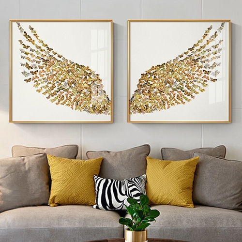 Golden Butterfly Wing Creative Painting Canvas