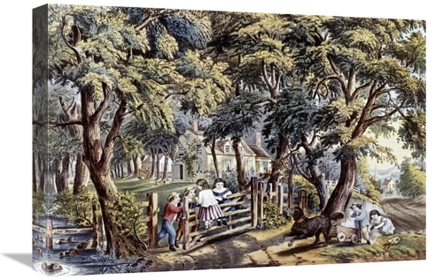 Global Gallery GCS-277192-22-142 22 in. Old Farm Gate Art Print - Curr