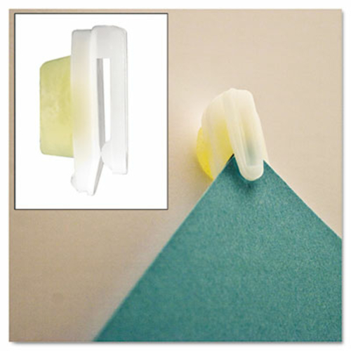 Advantus 01220 StikkiCLIPS- Plastic- White- 20/Pack