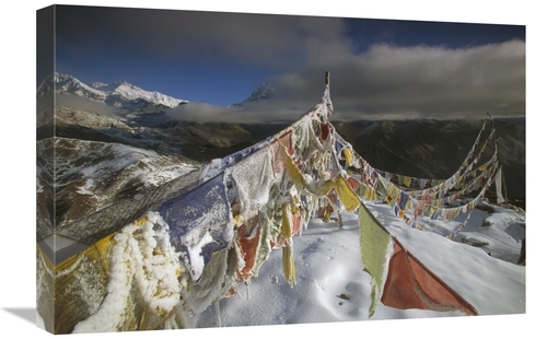 Global Gallery GCS-453472-1624-142 16 x 24 in. Iced Up Prayer Flags&#4