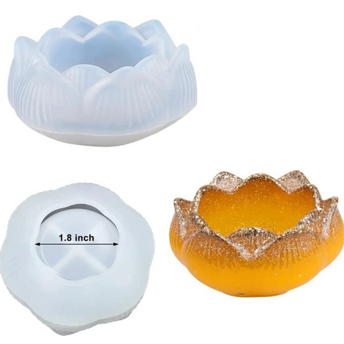 Resin Art Lotus Tlight Diya Candle mold