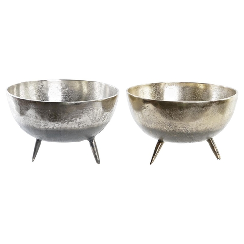 Centerpiece DKD Home Decor 31 x 31 x 19,5 cm Silver Golden Modern (2