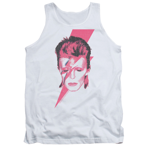 Trevco BOWIE100-TK-4 David Bowie Aladdin Sane-Adult Tank, White - 