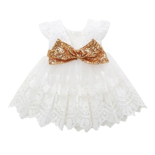 SummerToddler Baby Wedding Dress Girls Bow Pattern