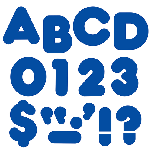 Trend Enterprises T-1602-6 Ready Letters 4 in. Casual, Royal Blue 