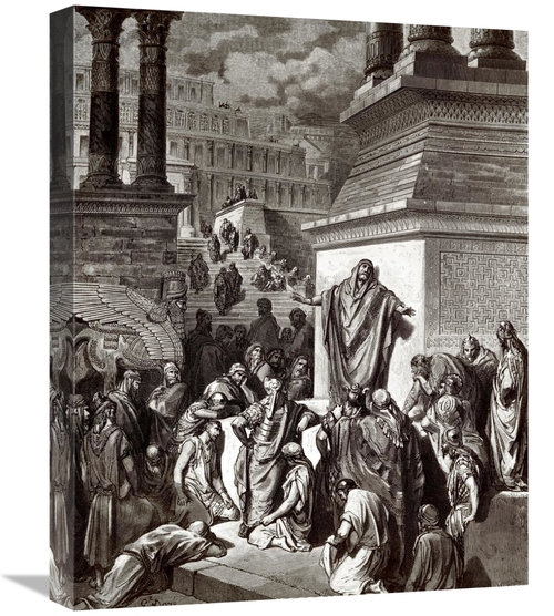 Global Gallery GCS-277421-22-142 22 in. Jonah Telling of Ninevehs Comi