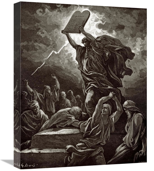 Global Gallery GCS-277424-22-142 22 in. Moses Breaking the Tablets of 