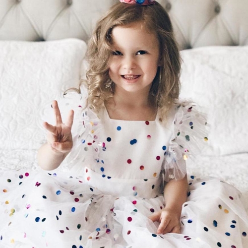 Dress Girl Toddler Baby Girls Ruffles Sleeve Dress