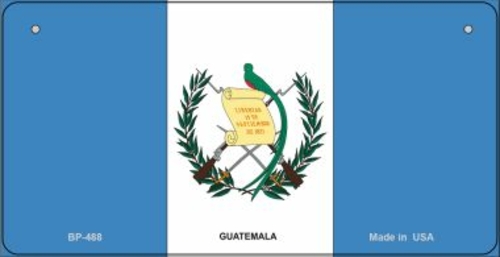 Smart Blonde BP-488 3 x 6 in. Guatwmala Flag Novelty Metal Bicycle Pla