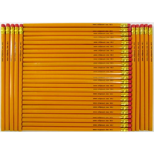 E-Clips #2 HB Bulk Pencils - 1000 Count, Yellow