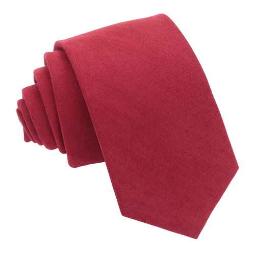Suede Slim Tie - Maroon