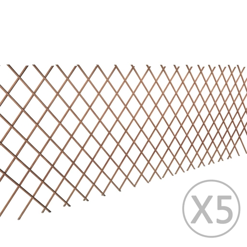 Willow Trellis Fences 5 pcs 70.9"x23.6"