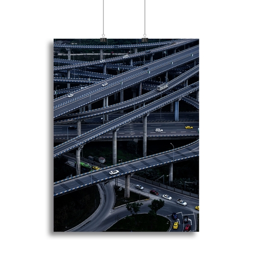 Overlapping Motorway Canvas Print or Poster