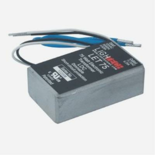 Jesco Lighting LET-75-12V-277V 12V Electronic Transformer, Silver 