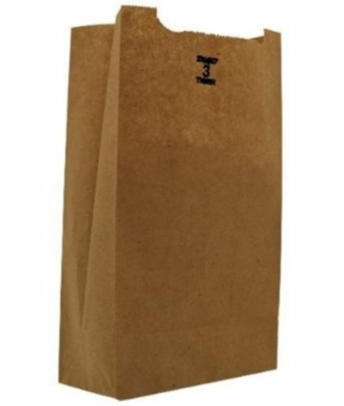 Duro 18403 CPC 3 lbs Standard Grocery Bags - Kraft, Case of 500